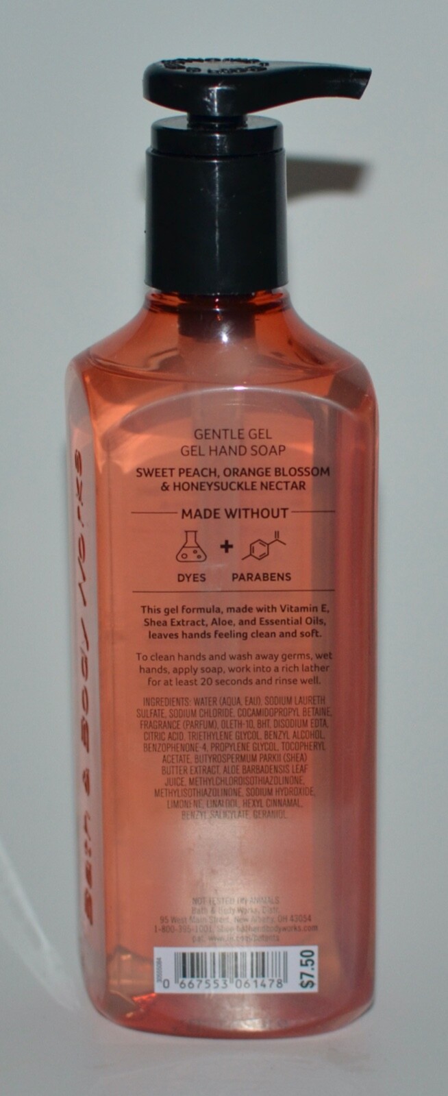 1 NEW BATH & BODY WORKS GEORGIA PEACH GENTLE GEL HAND SOAP WASH ESSENTIAL OILS