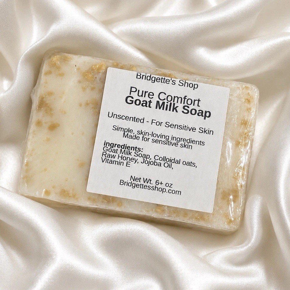 Unscented Goat Milk Soap 6 oz Colloidal Oatmeal Honey Jojoba Sensitive Skin