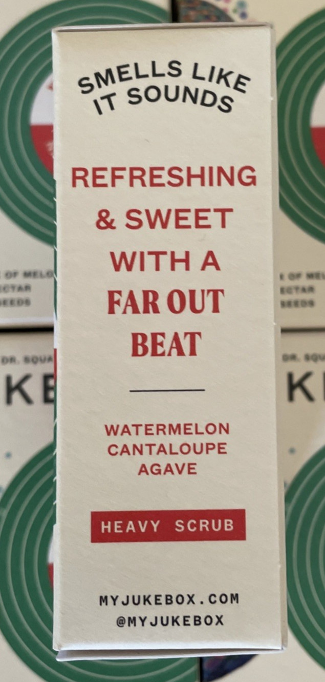 9 Dr. Squatch Jukebox Watermelon Disco Natural Body Soap Heavy Scrub 4.5 oz