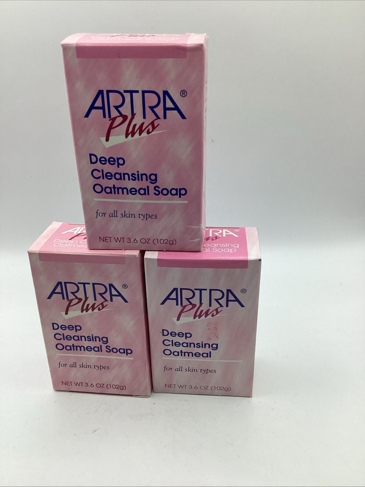 Lot of 3 Artra Plus Deep Cleansing Oatmeal Soap 3.6 oz each NEW