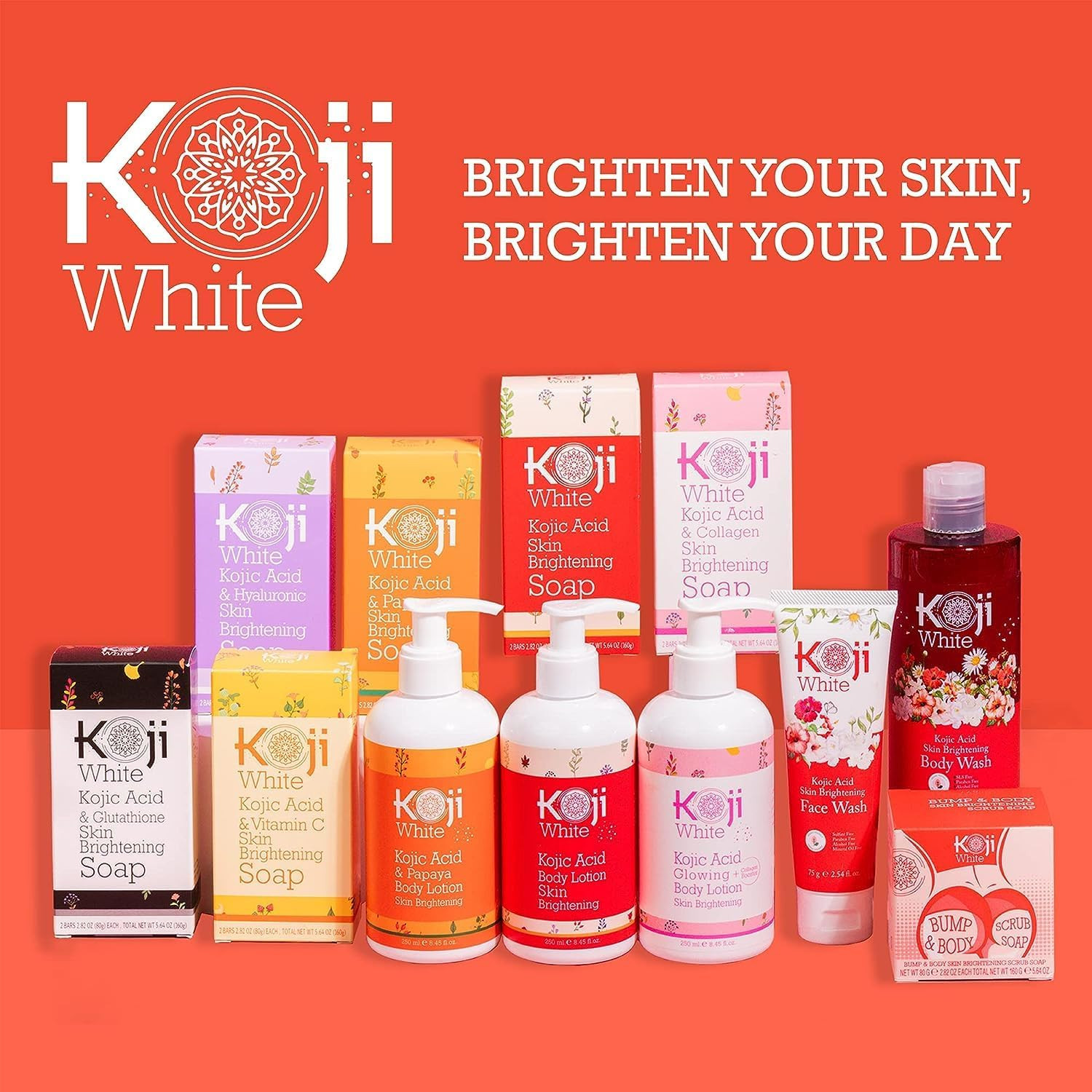 Jabón aclarador de piel Koji White con ácido kójico y papaya