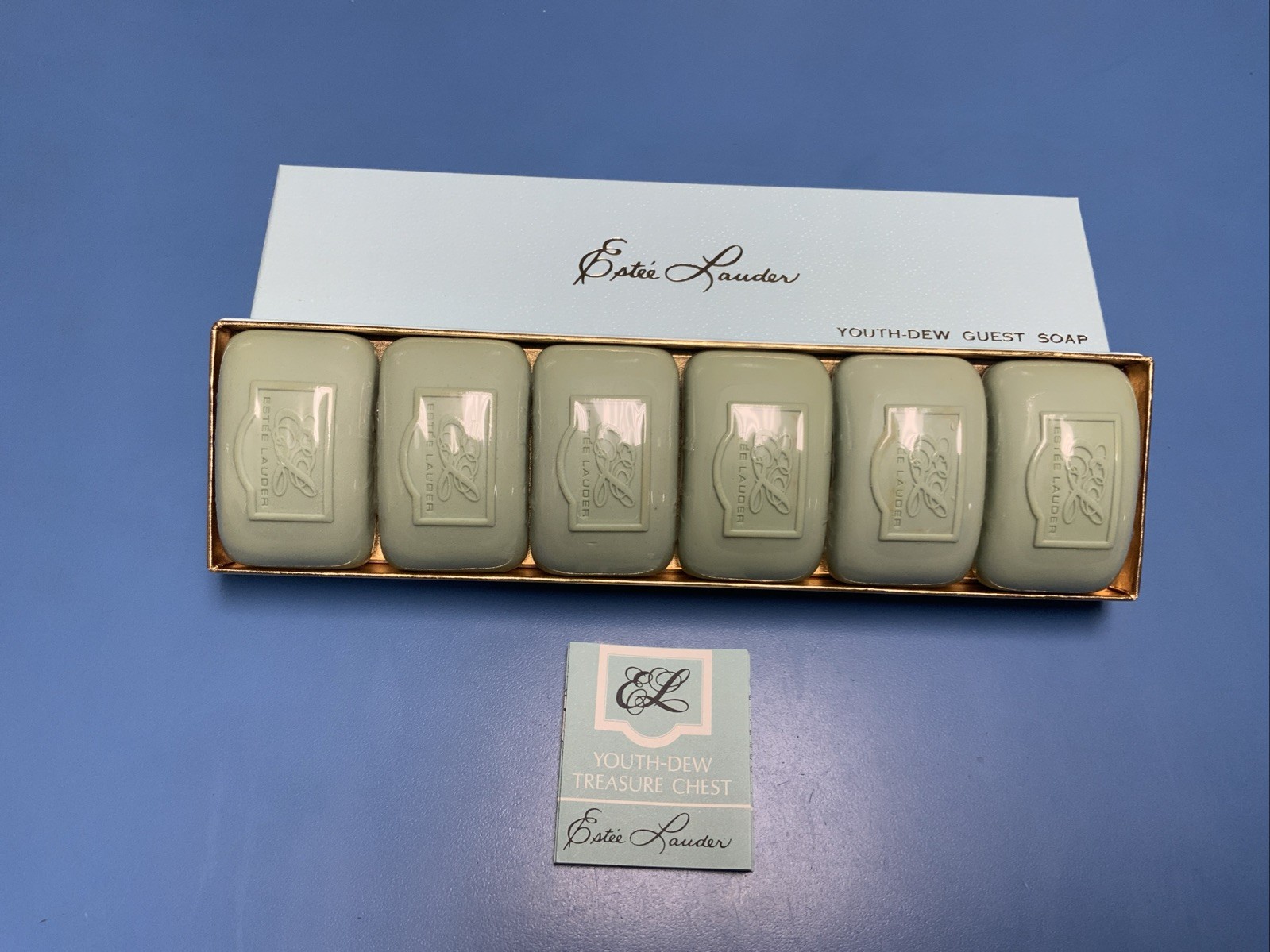VINTAGE 80s Estée Lauder Youth Dew Guest Soap Multi Pack 6 Sealed Bars