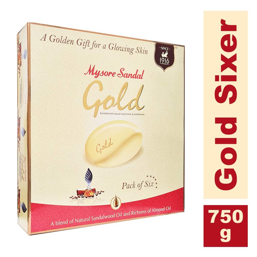 Gold Soap, 125 Grams Per Unit (Pack of 6)
