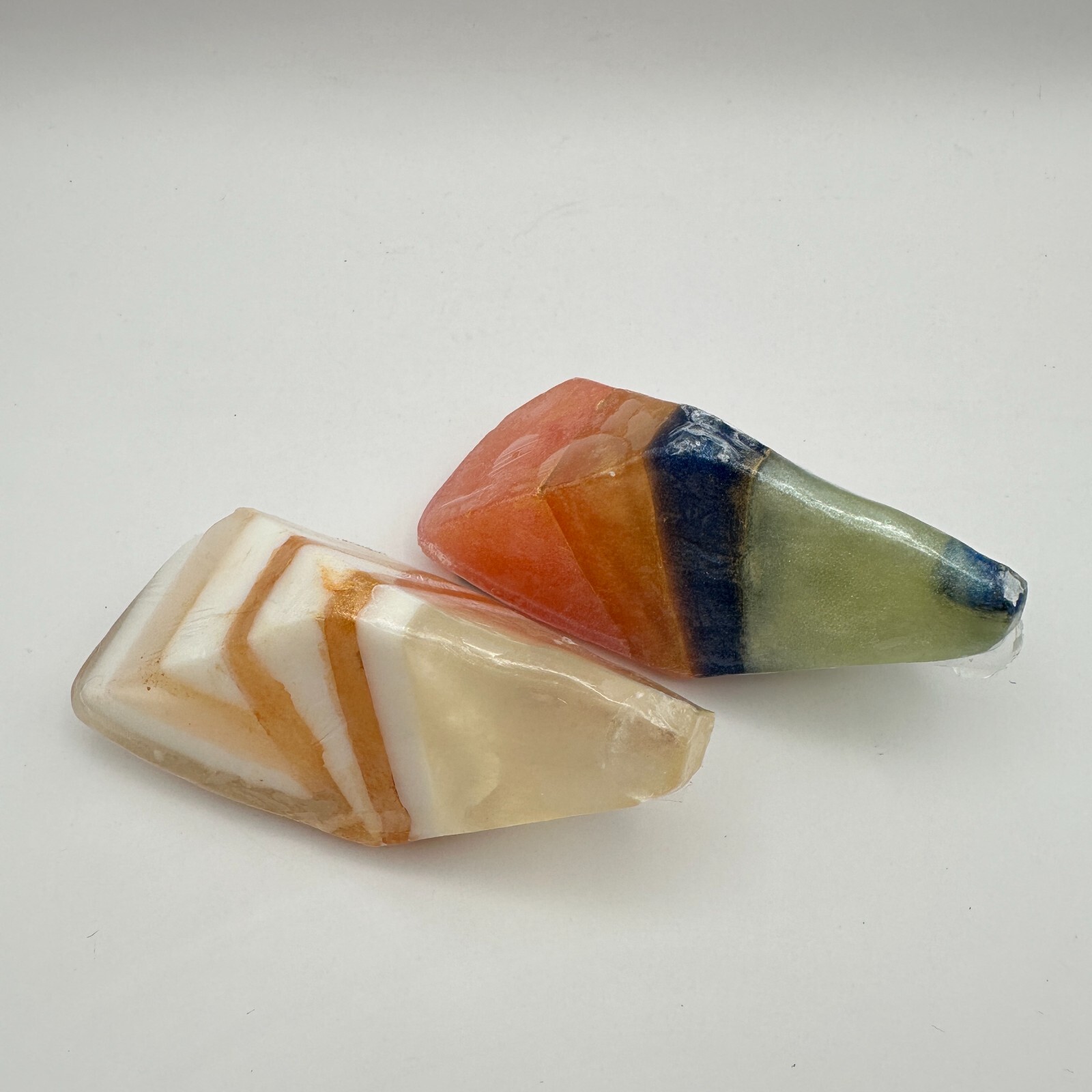 Earth & Home Gemstone Rock Soap 2 Piece Set 5.3oz Each Crystal Shape Gift NEW