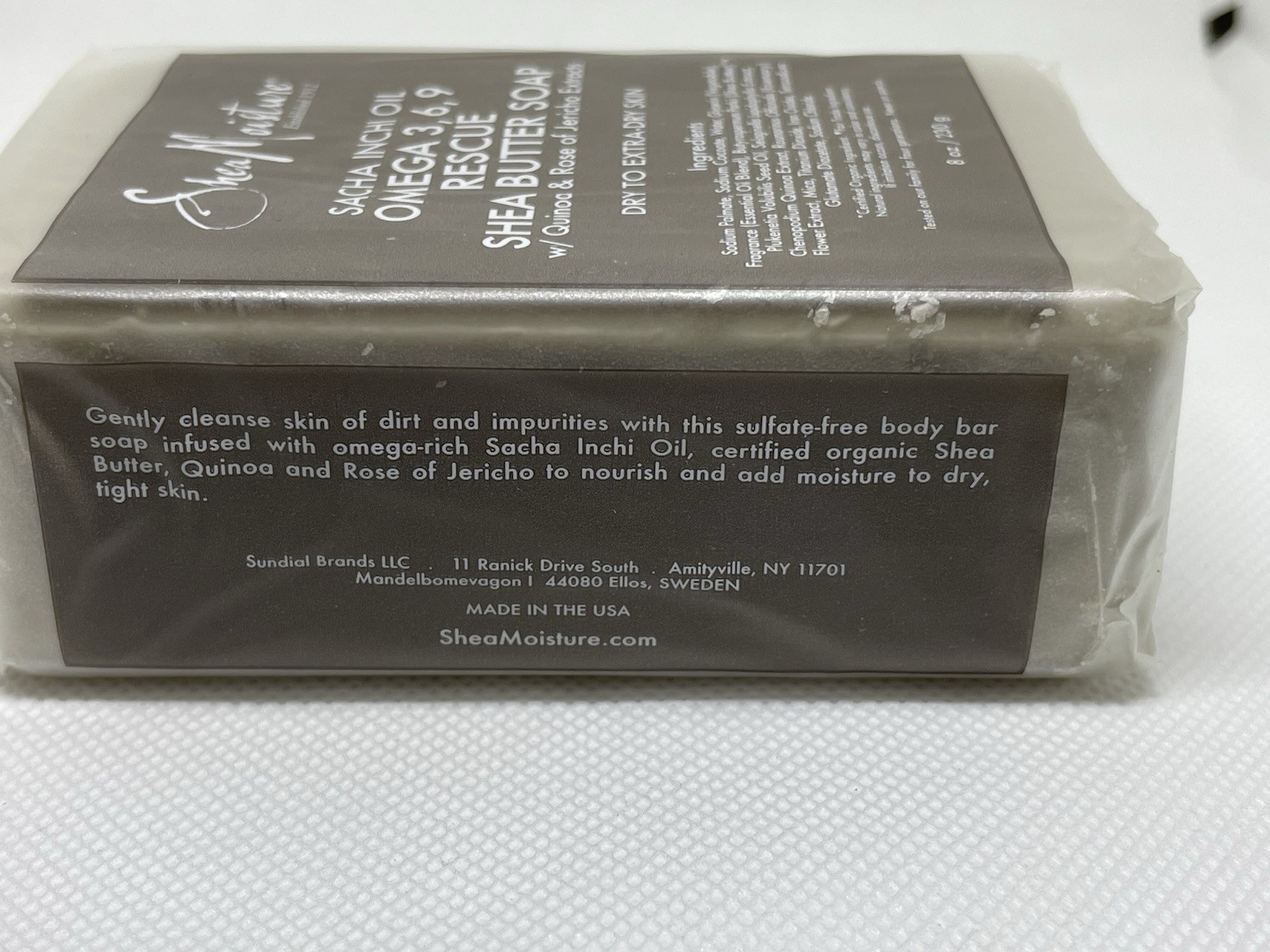 SheaMoisture Omega 3,6,9 Rescue Bar Soap Quinoa & Rose of Jericho 8oz