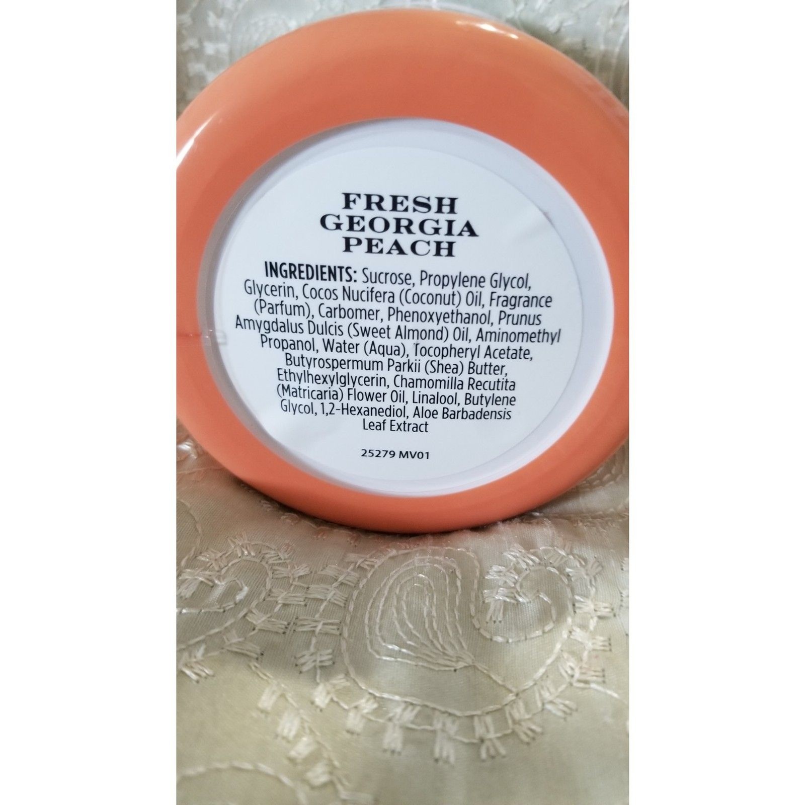 The Homeworx Fresh Georgia Peach Body Scrub by Slatkin + Co. is a, 18.5-oz