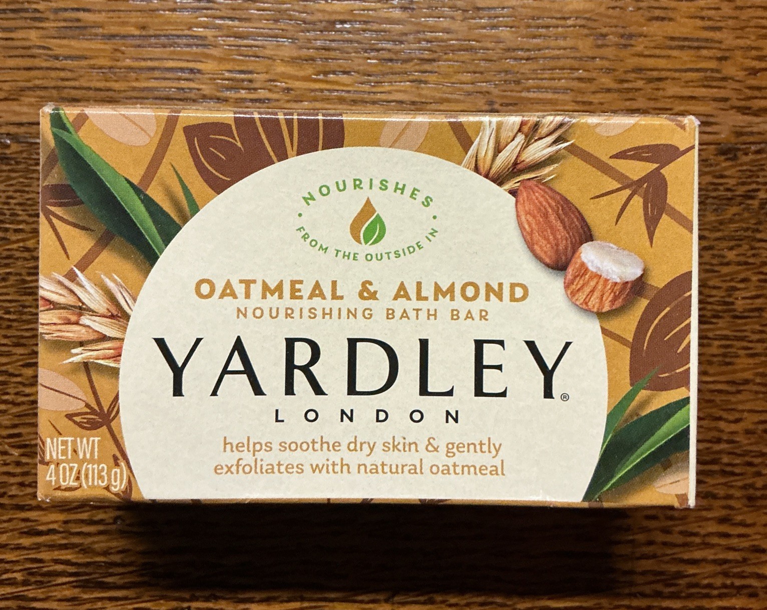 Yardley London Oatmeal and Almond Moisturizing Bath Bar- 4 Oz 113g