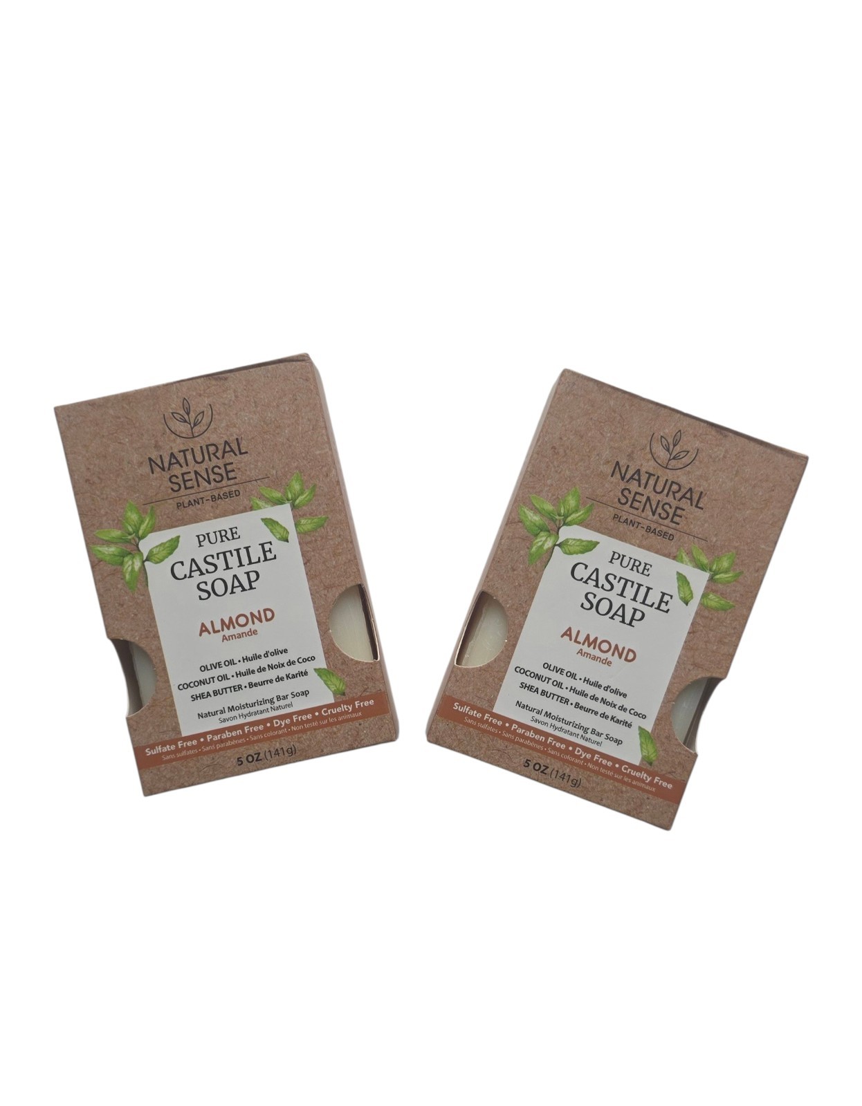 Natural Sense Pure Castle Soap Almond 5 Oz, Lot Of 2