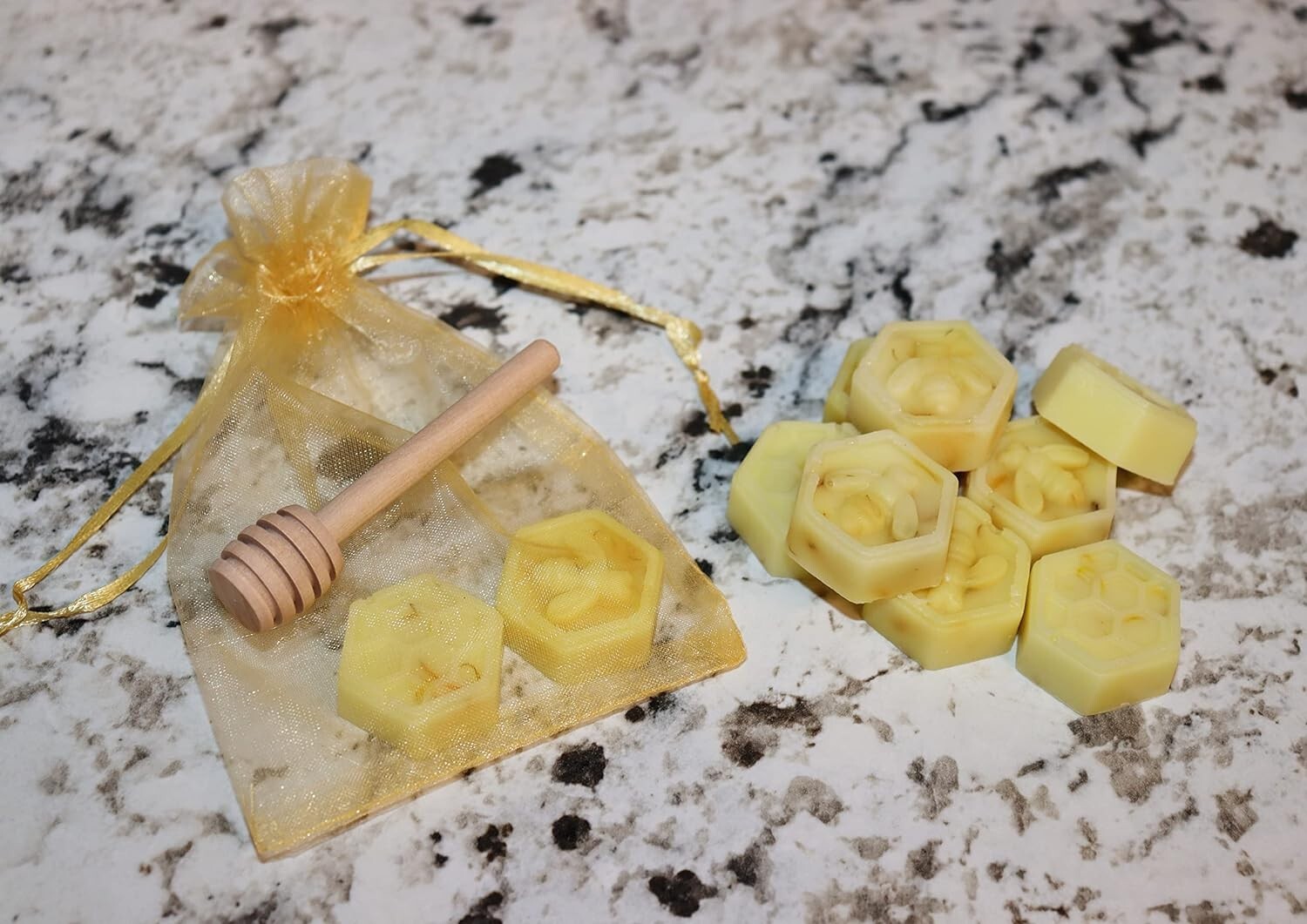 Honeycomb Honey Bee Baby Shower Favors Goats Milk & Honey Scent Box of 20