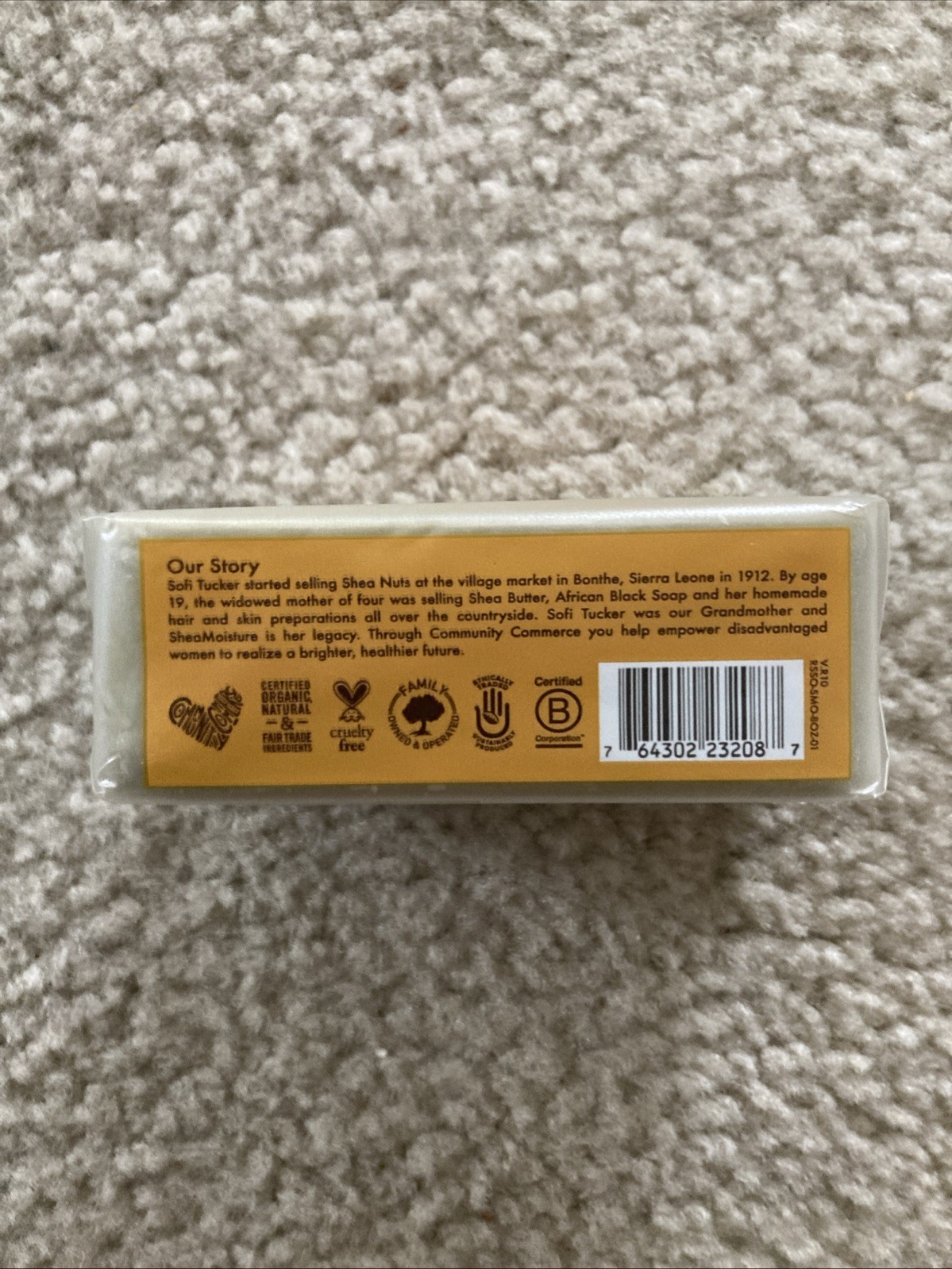 Shea Moisture Raw Butter Bar Soap w/ Frankincense & Myrrh Extracts 8 oz