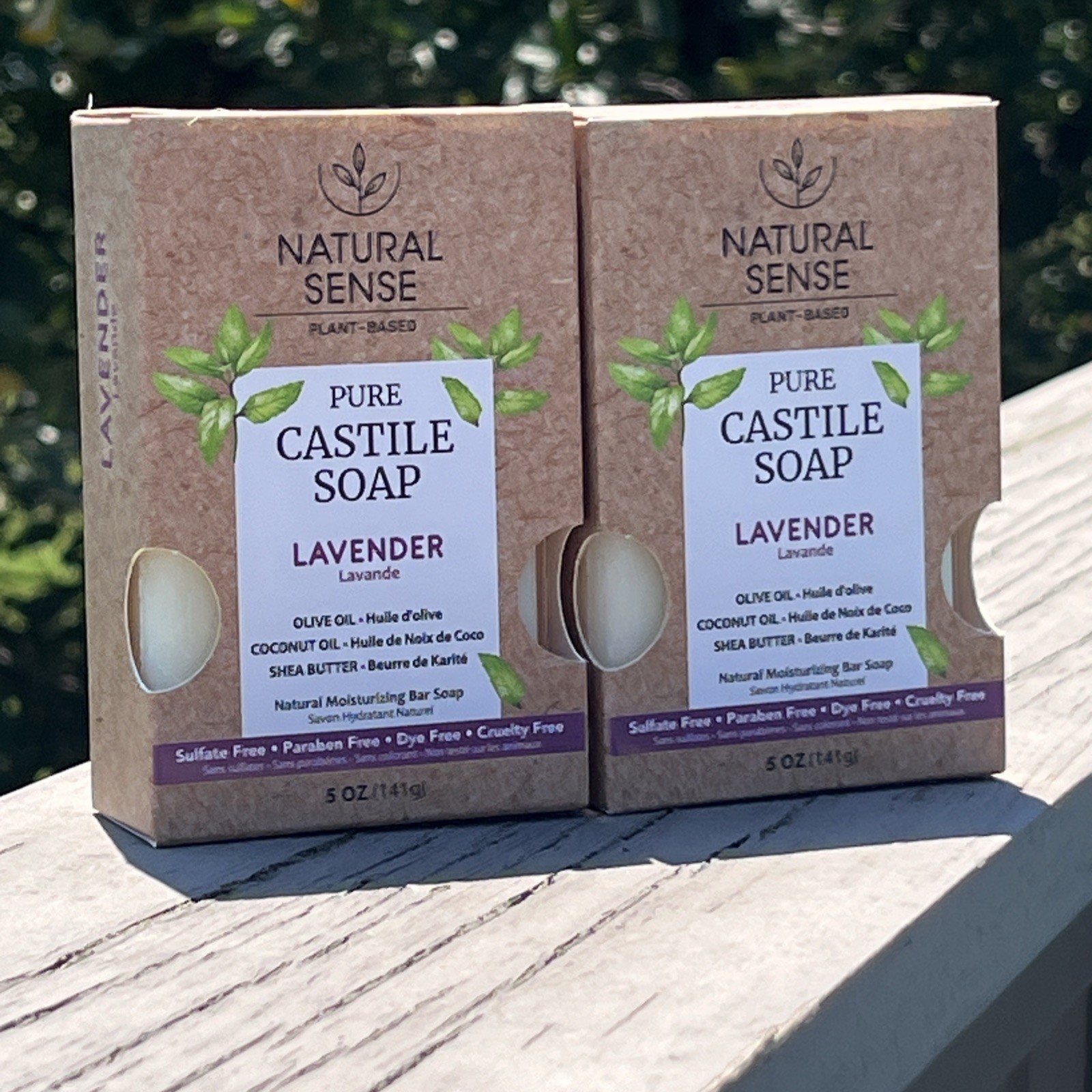 Natural Sense 4 Pack Pure Castile Lavender Soap 5oz Plant Based Yuka 98/100