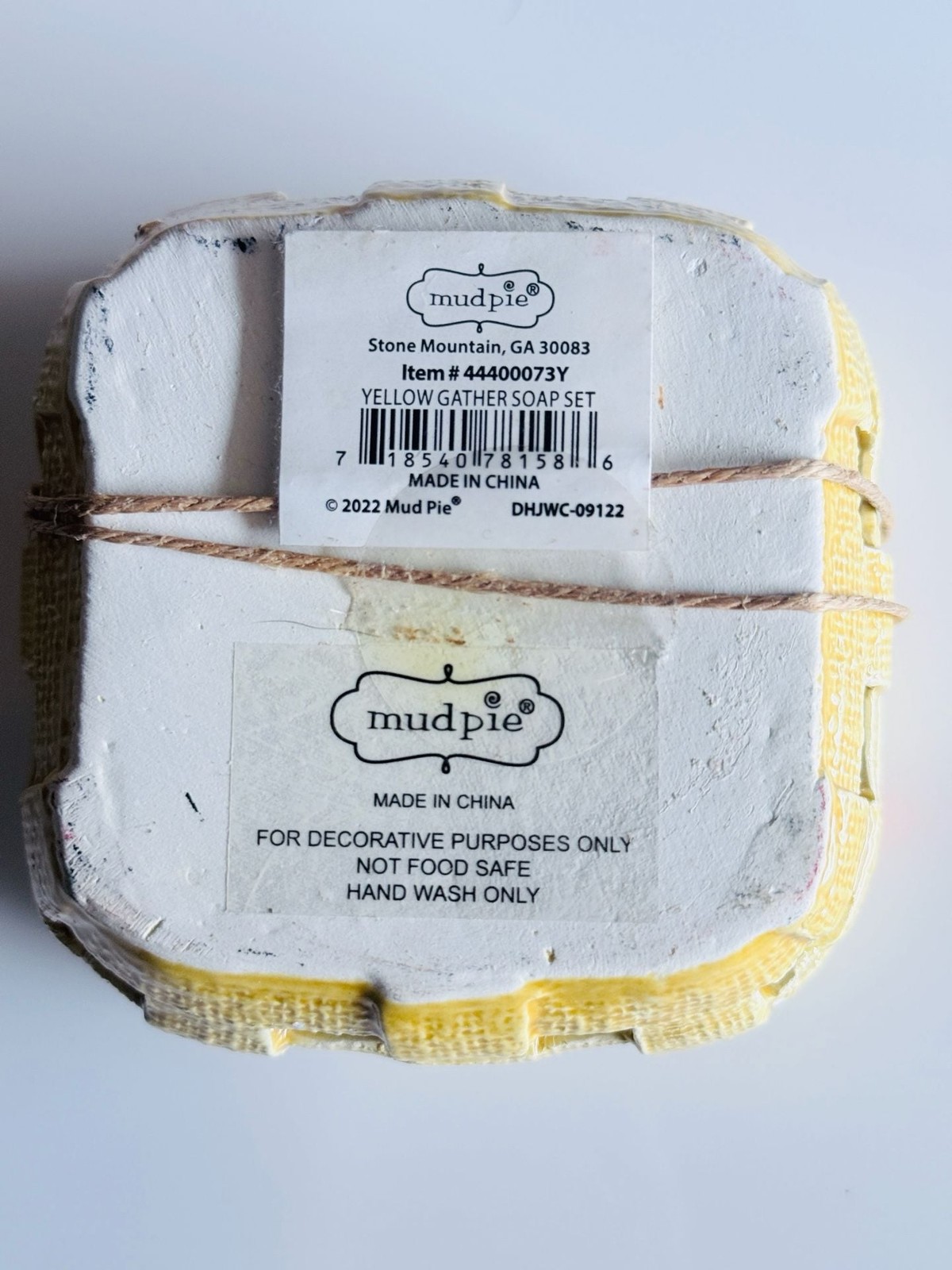 Mud Pie Yellow Gather Harvest Spice Scented Soap Set of 2