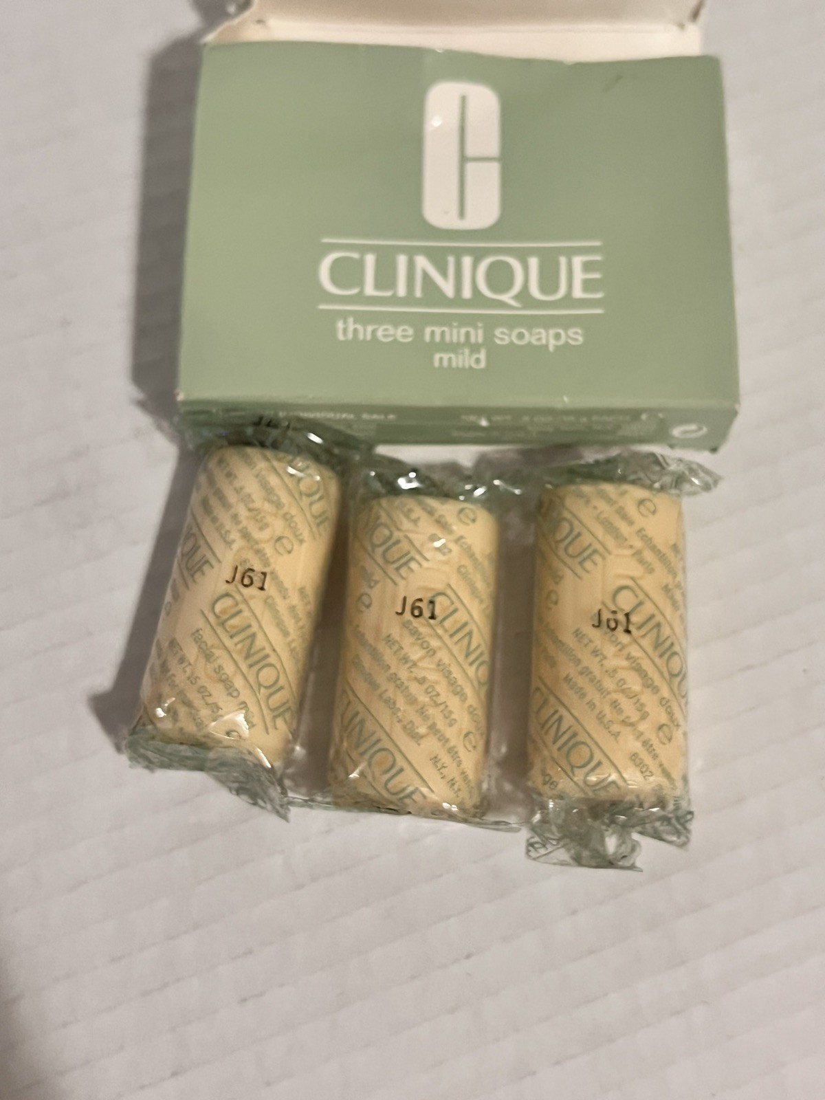 Clinique 3 Mini Bar Soap Mild For Skin Type 2 Dry Combination 1.5oz sealed RARE