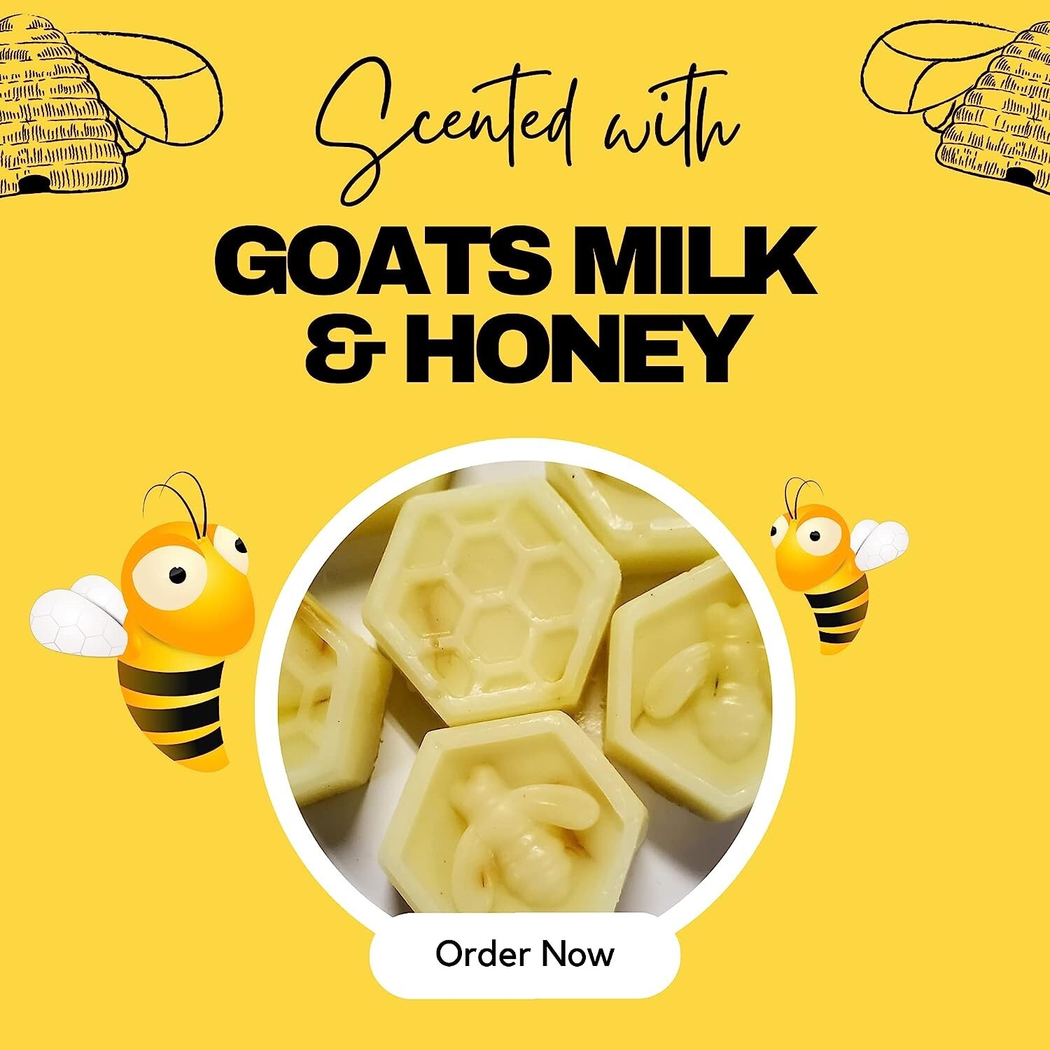 Honeycomb Honey Bee Baby Shower Favors Goats Milk & Honey Scent Box of 20