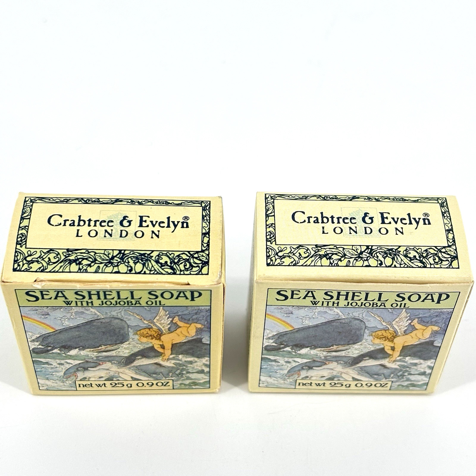 2X CRABTREE & EVELYN Sea Shell Soap With Jojoba Oil 25g / 0.9oz VTG 1978 NIB