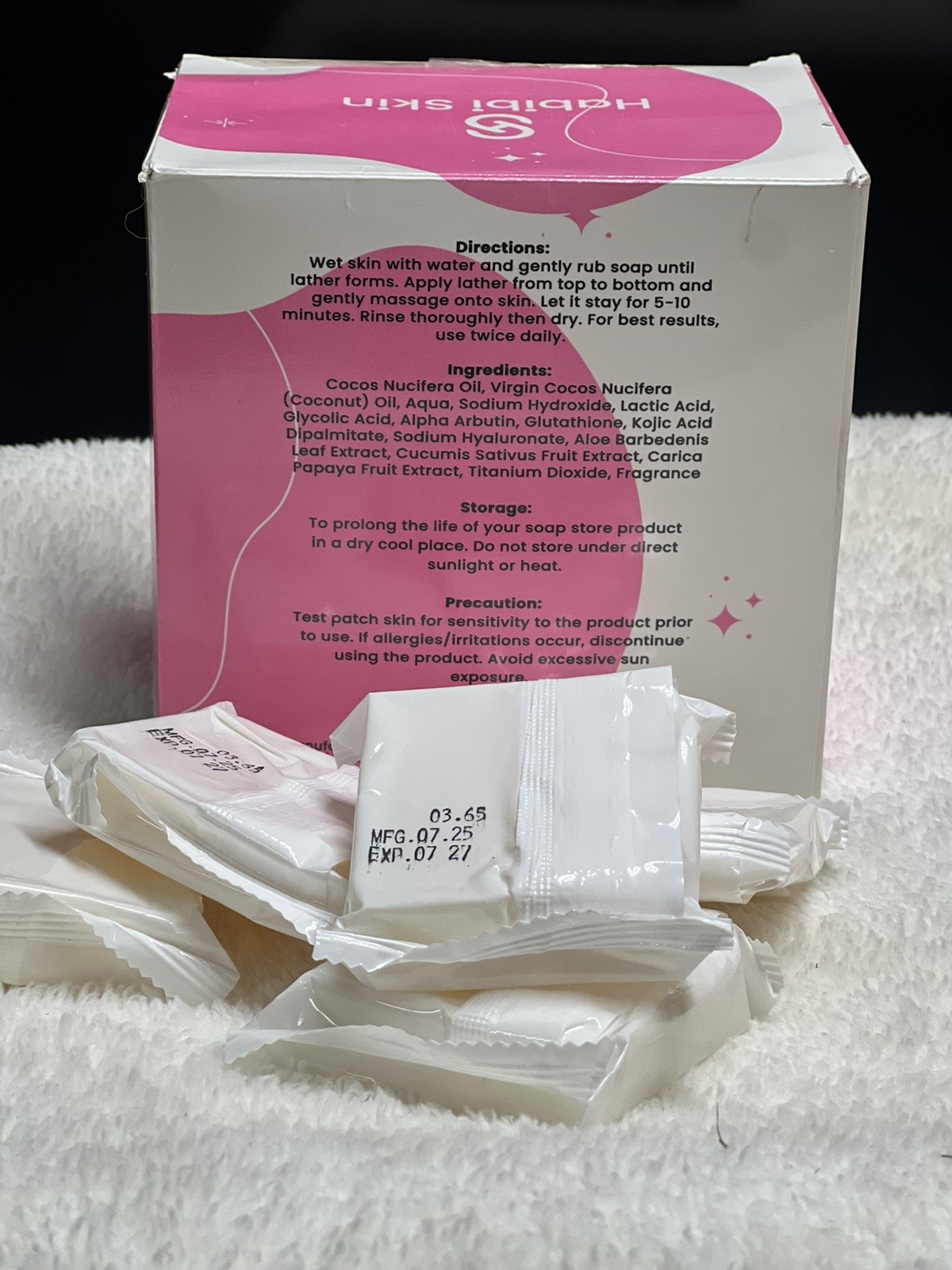 Habibi Skin Essentials Milky Peeling Soap 50g Pack of 20 Bars. A Legit Seller.