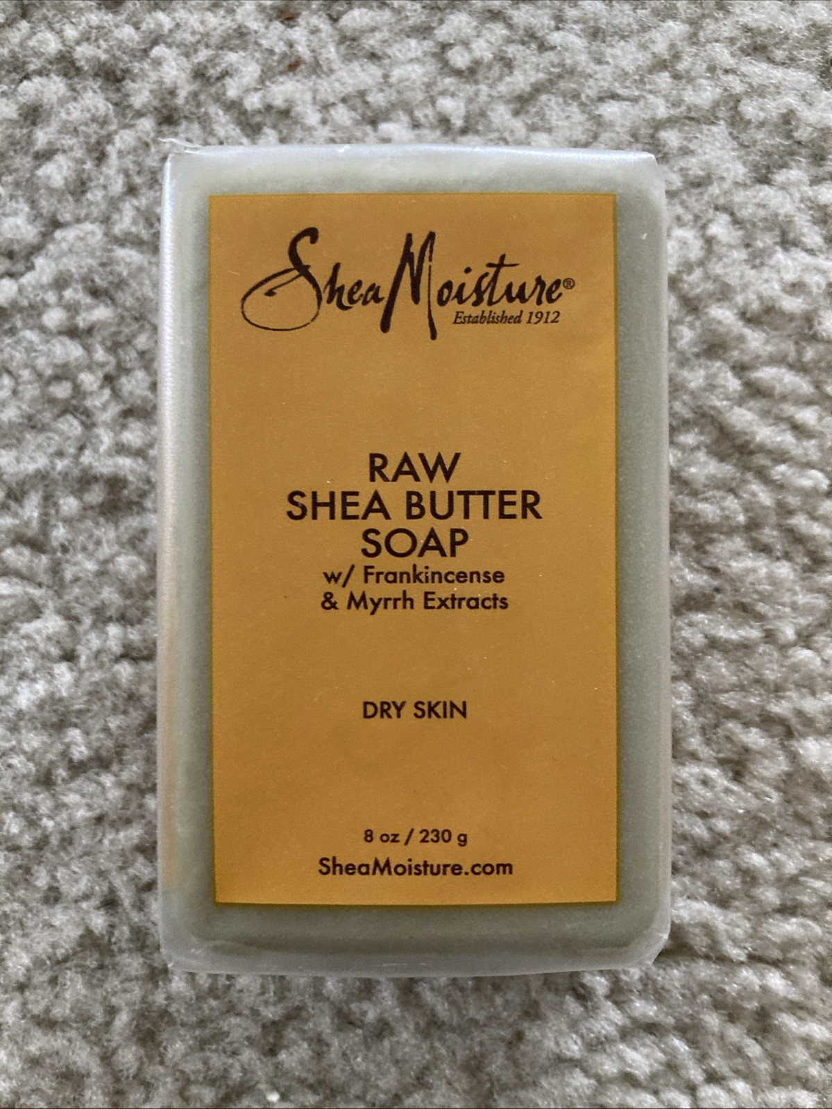 Shea Moisture Raw Butter Bar Soap w/ Frankincense & Myrrh Extracts 8 oz