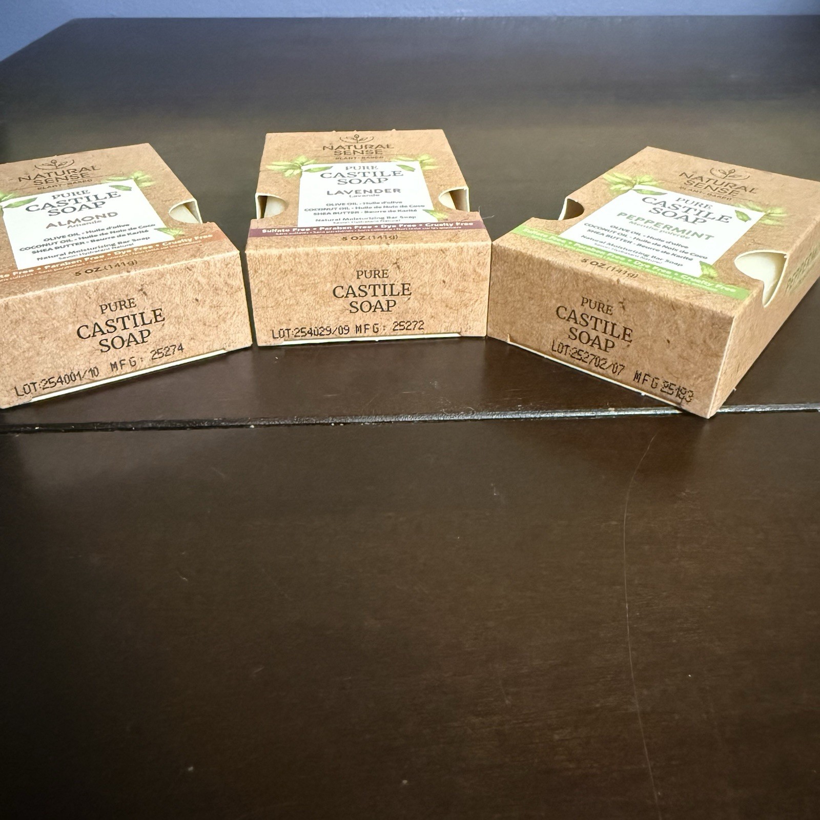 Natural Sense Pure Castile Soap Lavender, Peppermint, Almond Plant Based Soap 3