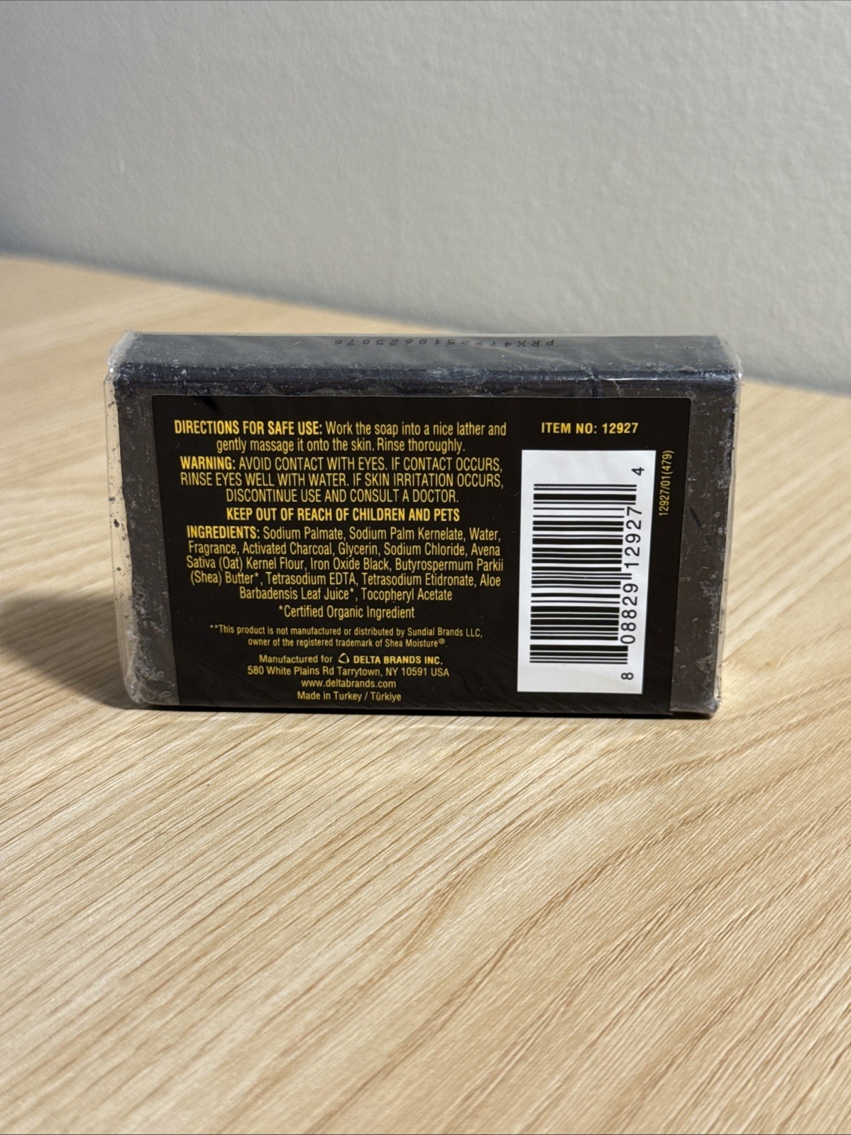 Personal Care African Black Soap with Shea Butter, 4oz