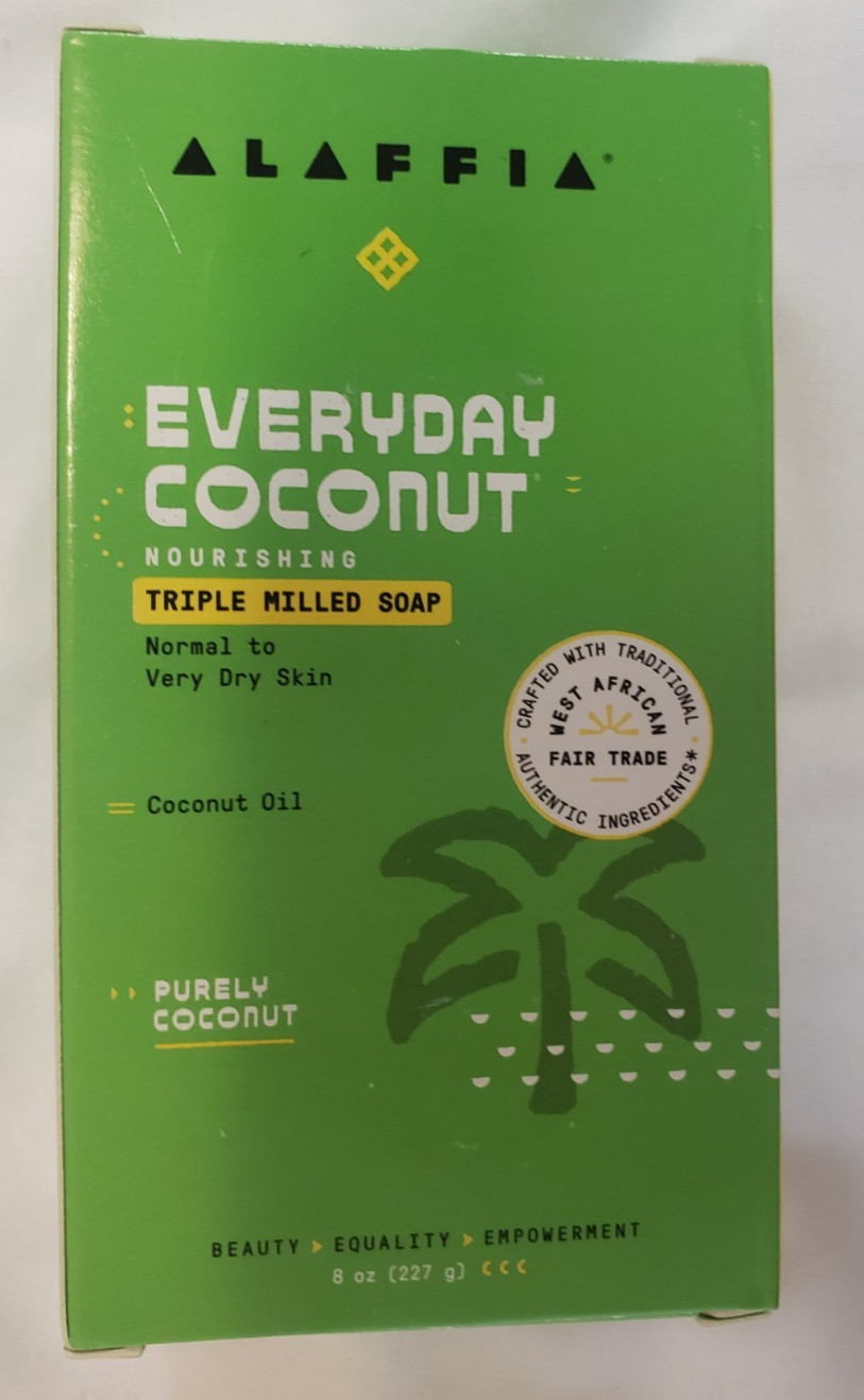 Alaffia Everyday Coconut Triple Milled Bar Soap Normal Very Dry Skin – Pack of 4
