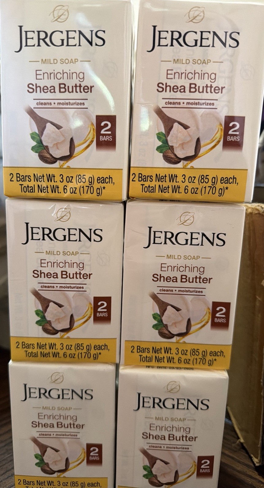 20 Bars Jergens Mild Soap Enriching Shea Butter 10 Packs 2 Bars Each 3 oz Bars