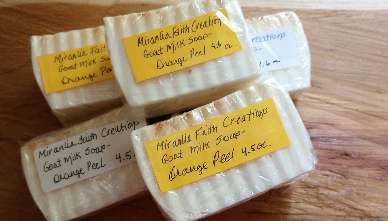 SOAP Goat’s Milk Orange Peel With Dry Orange peels Big Bar