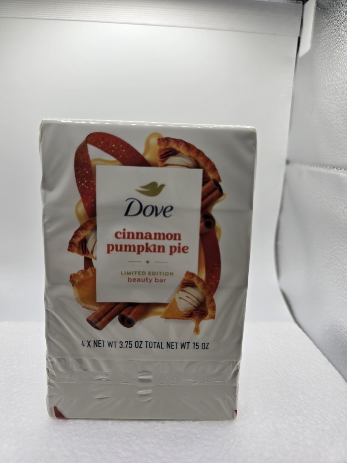 Dove Cinnamon Pumpkin Pie Holiday Treats Bar Soap Limited Edition 15oz 4 Bars