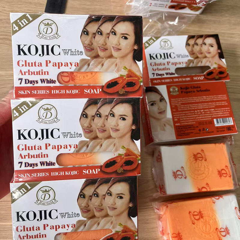 X6 Kojic White Gluta PAPAYA Arbutin 7 Days Whitening Soap Clear spot 160g