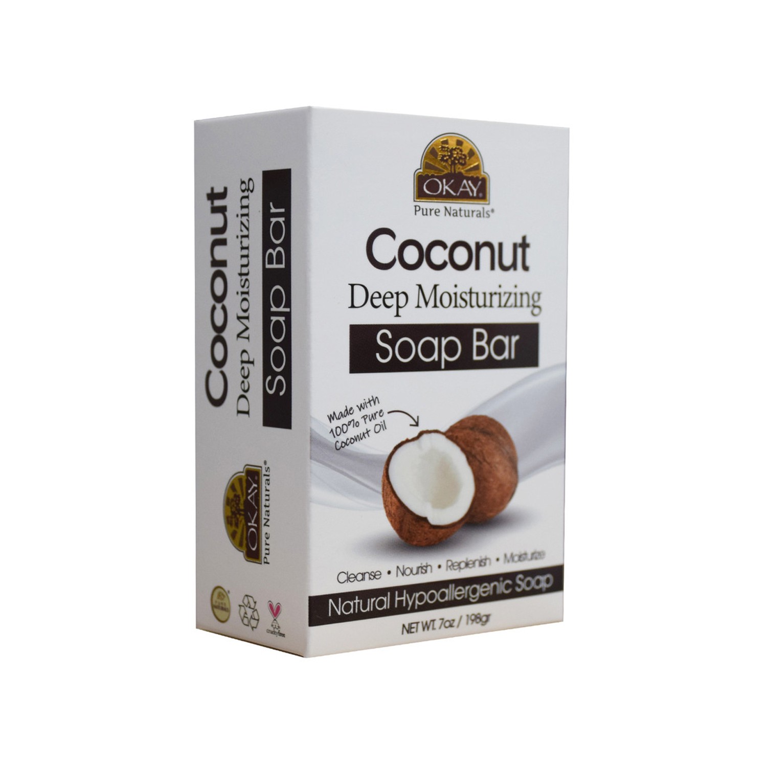 OKAY Coconut Moisturizing Soap Bar 7 oz|Case of 12