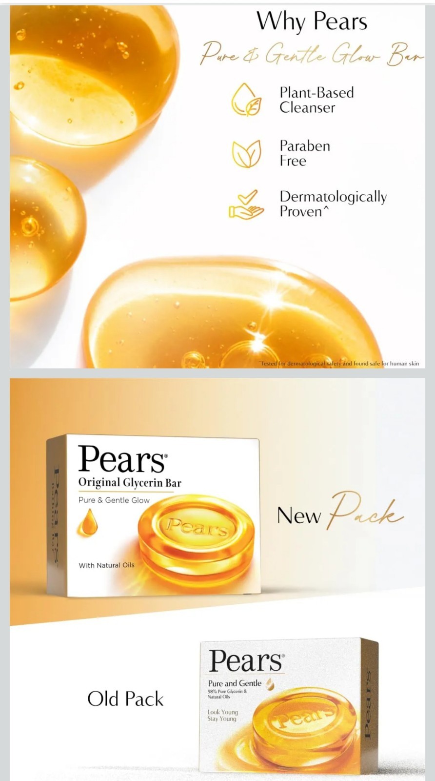 Pears Original Glycerin Soap Bar – Pure & Gentle Glow | With 98% Pure Glycerin |