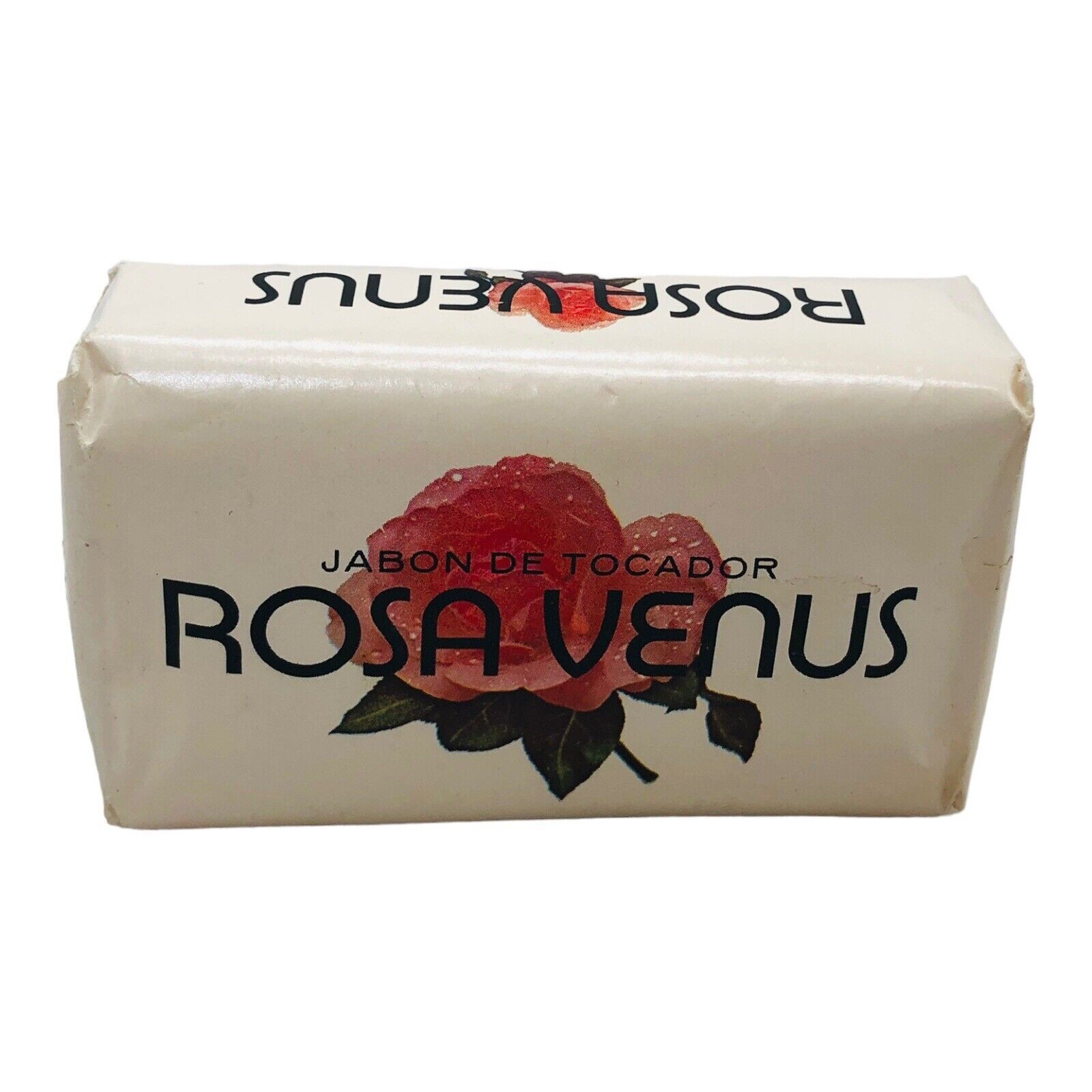 Vintage Rosa Venus BAR SOAP SPANISH MEXICO MADE 150 Grams White Vanity Prop