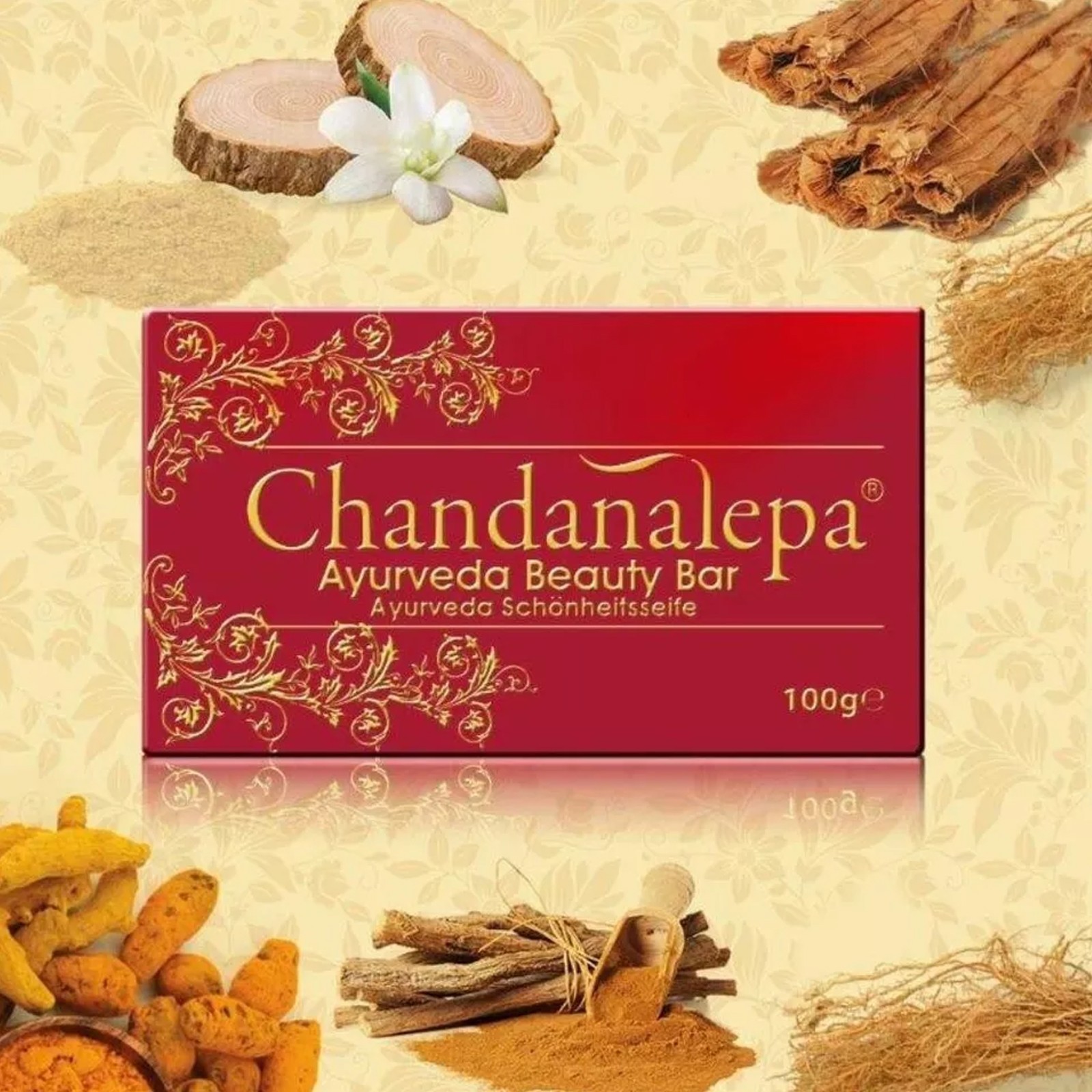 Ayurveda Herbal Sandalwood Soap Chandanalepa Beauty Body Skin Care 100% Natural