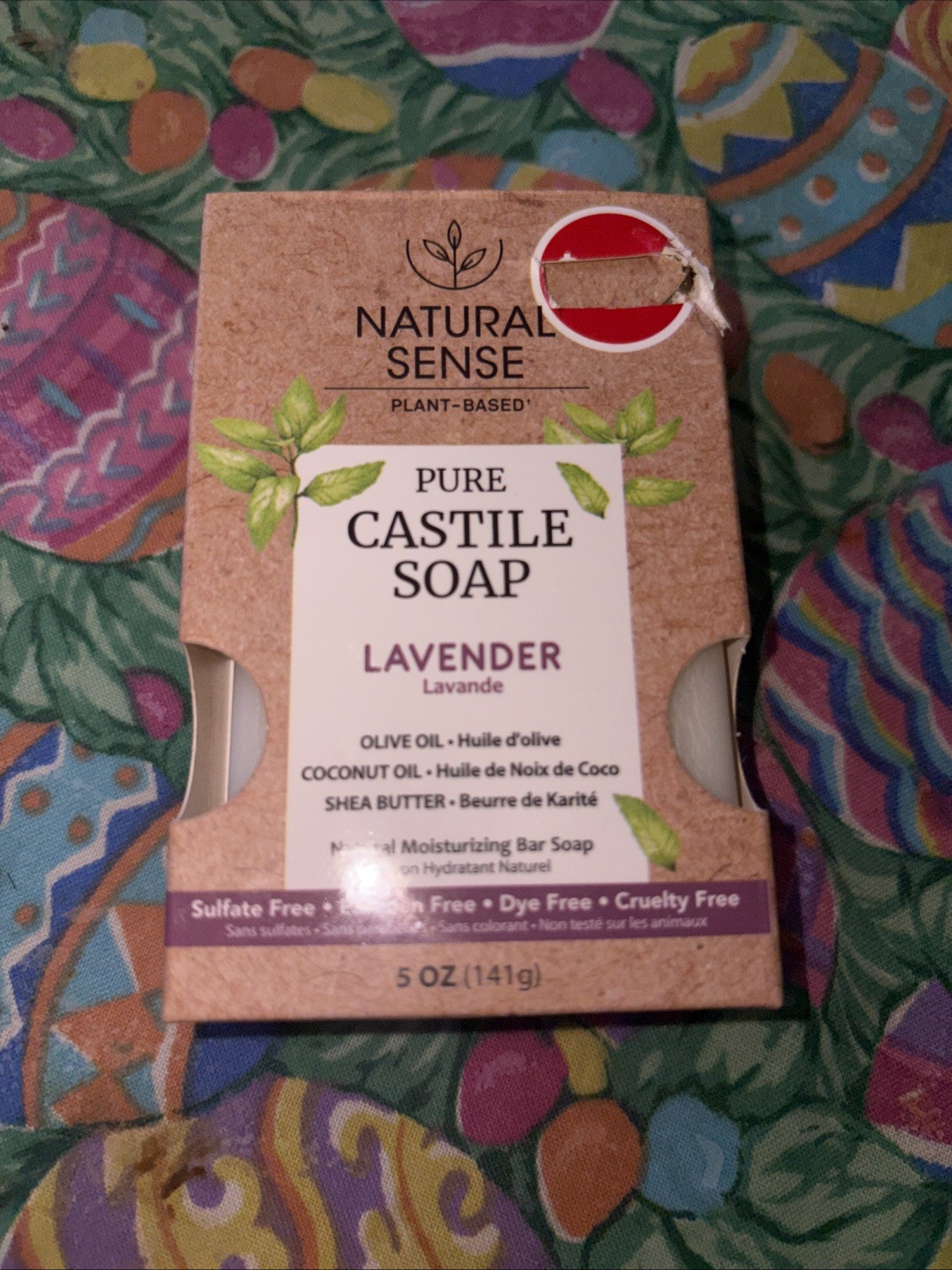 Natural Sense Plant Base Pure Castile Natural Moisturizing Soap Bar Lavender