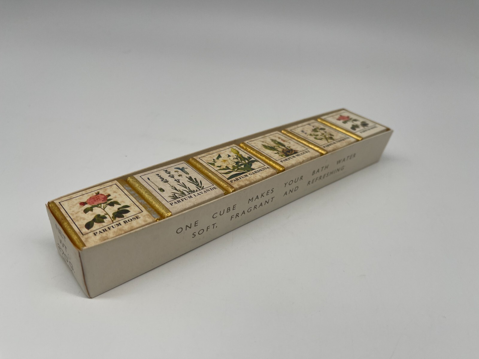 English Bath Cube Floral English Country Garden Scents 6 Cubes Vintage!!