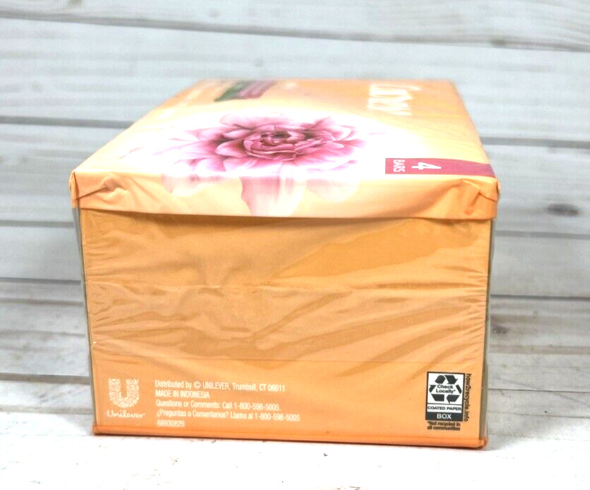 Caress Daily Silk White Peach Orange Blossom Floral Bar Soap 4-Bar (2 Pack)