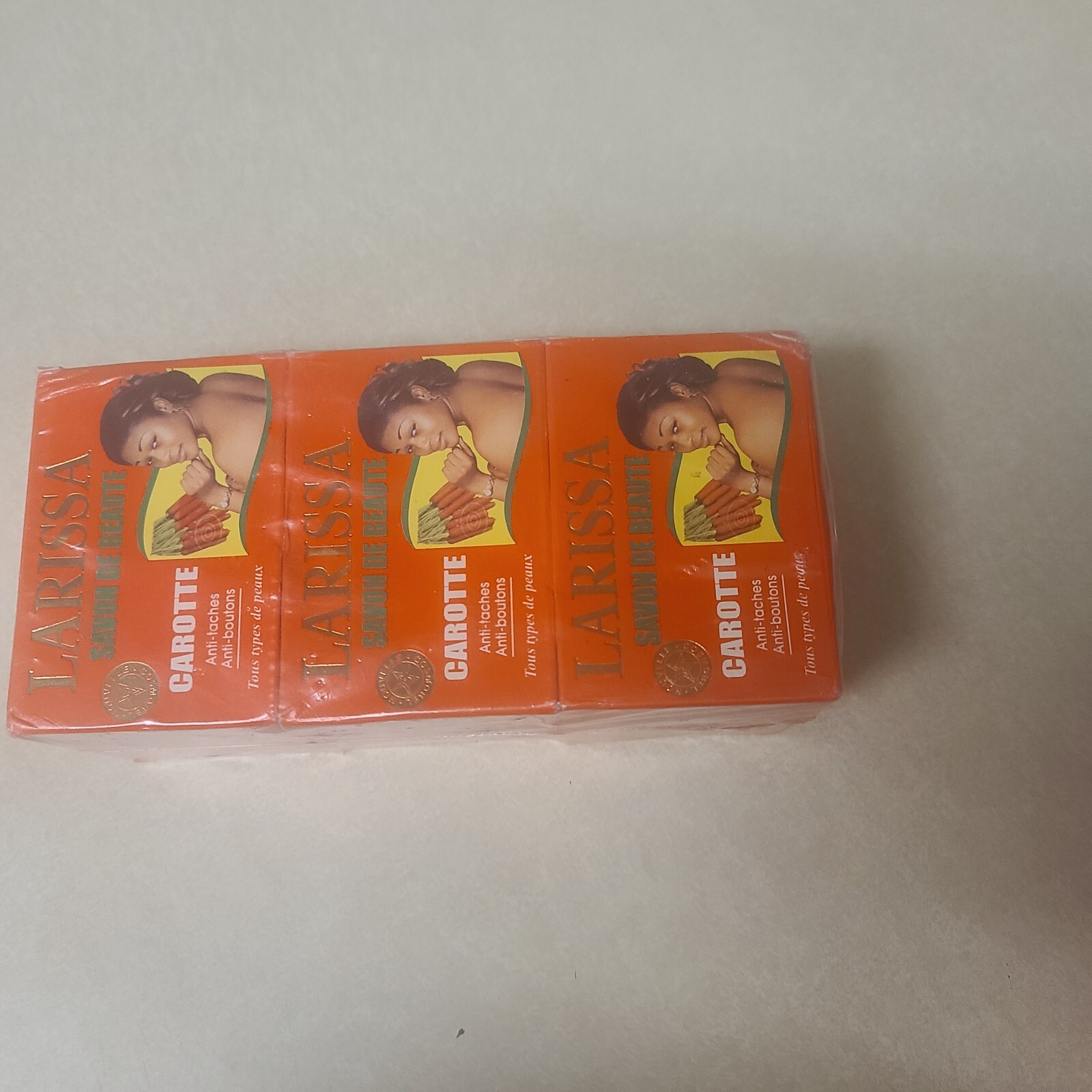 Larissa Lightening Brightening Carrot Beauty Soap All Skin Types Pack of 6