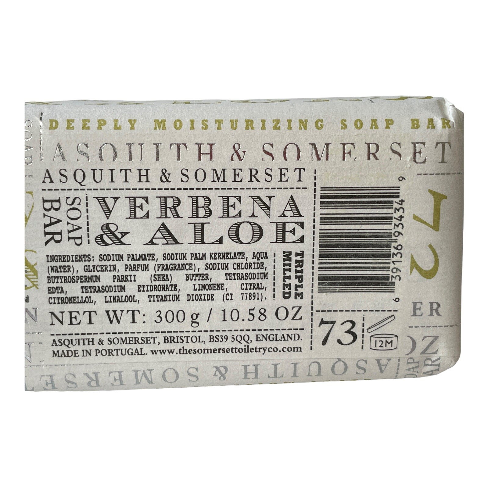 Asquith & Somerset Verbena & Aloe Moisturizing Soap Bar 10.58oz