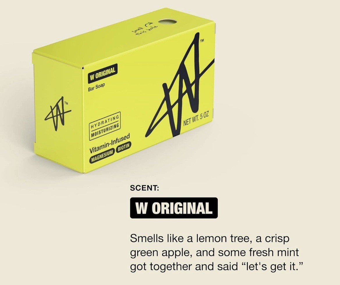 W by Jake Paul Hydrating Moisturizing Soap Bar Original, 5 oz