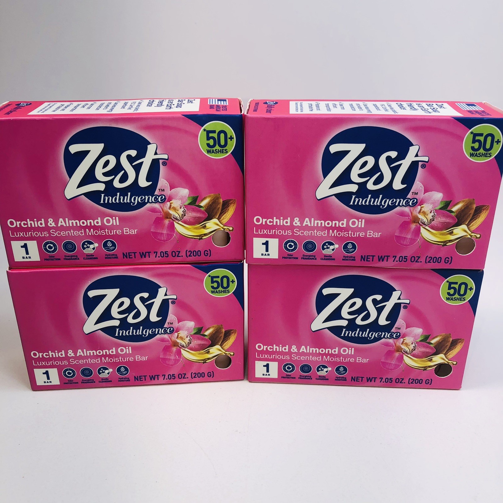 5 ZEST Bar Soap Moisturizing Lush Orchid & Almond Oil Large Bars 7.05oz