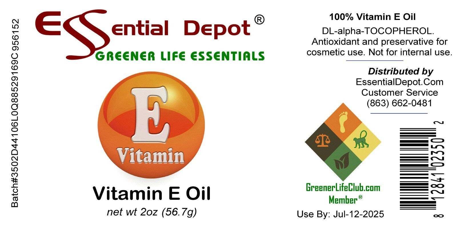 Vitamin E – 2 oz. Kosher