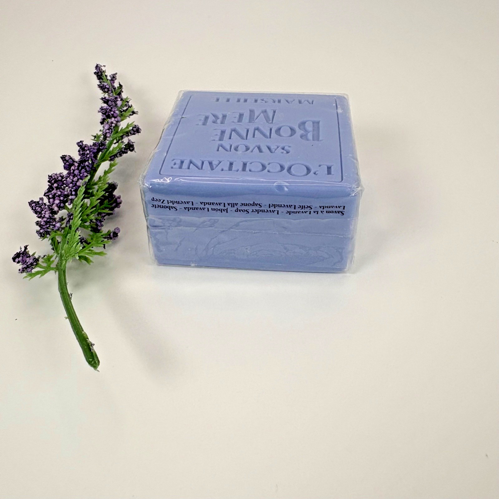 L’Occitane Savon Bonne Mere Marseille Purple Lavender SOAP 3.5 oz. 100g SEALED
