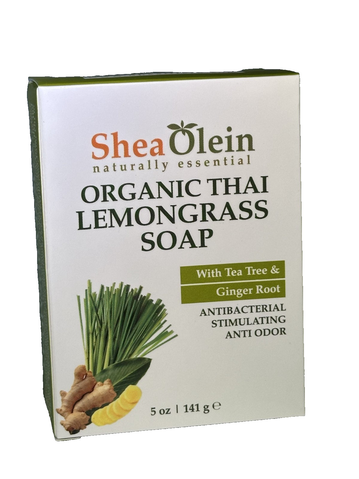 Shea Olein Organic Thai Lemongrass Soap with Tea Tree & Ginger Root 5oz/ 1 Bar
