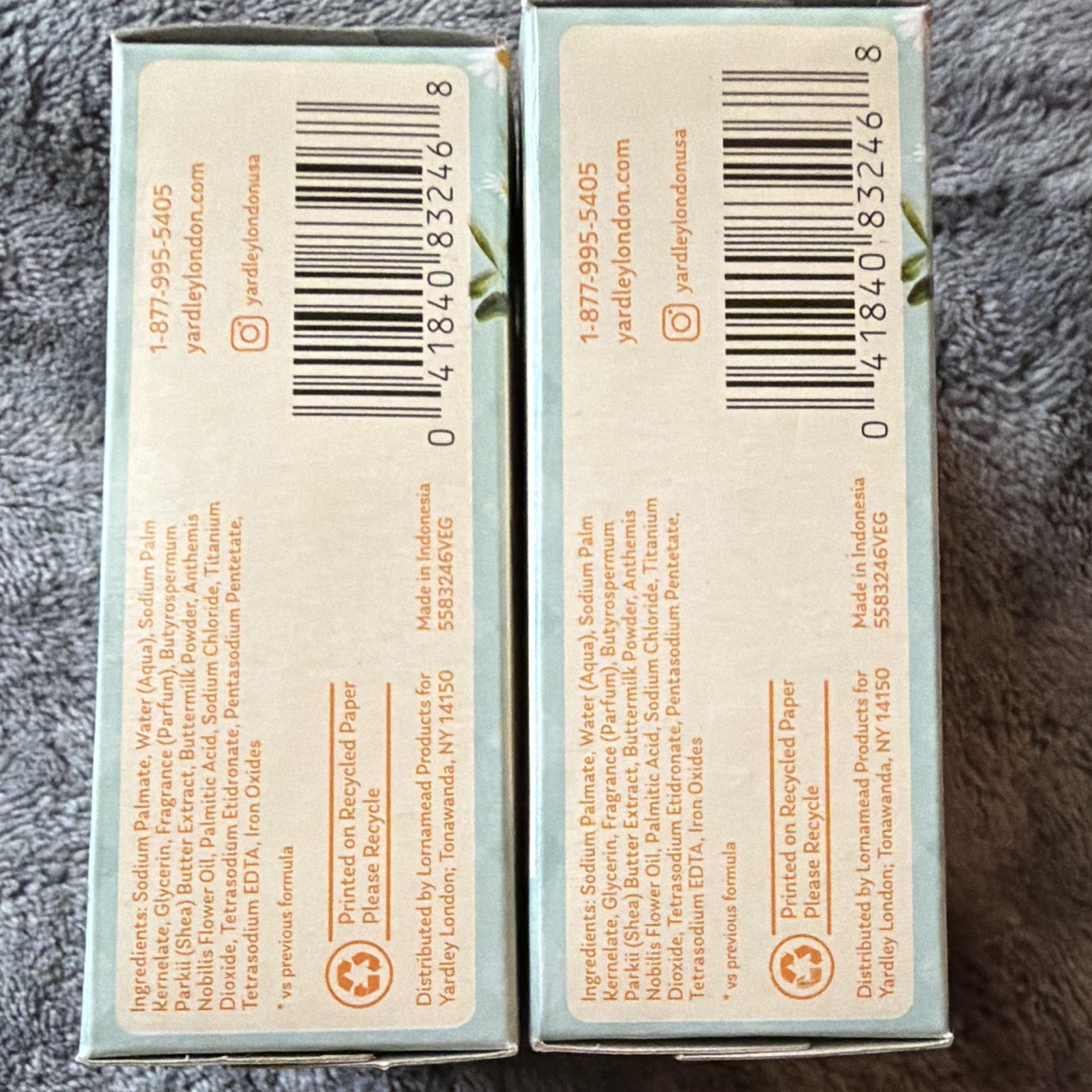 Yardley London Essential Hydration Chamomile Botanical Baby Bar Soap 2-Pack 4 oz