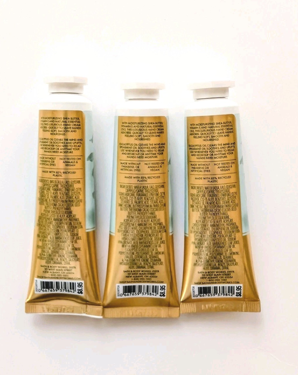 Bath & Body Works Eucalyptus & Spearmint Hand Cream Set Of 3- 1 OZ – 2026