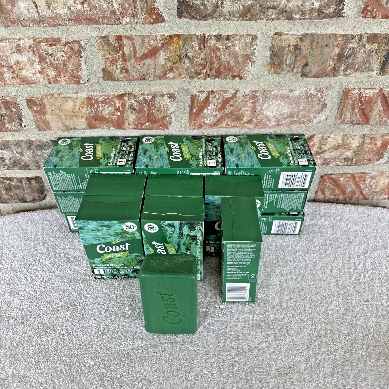 Coast 18 Bars Soap Moisturizing Luxurious Emerald Burst Each Bar 7.05 Oz Jumbo18