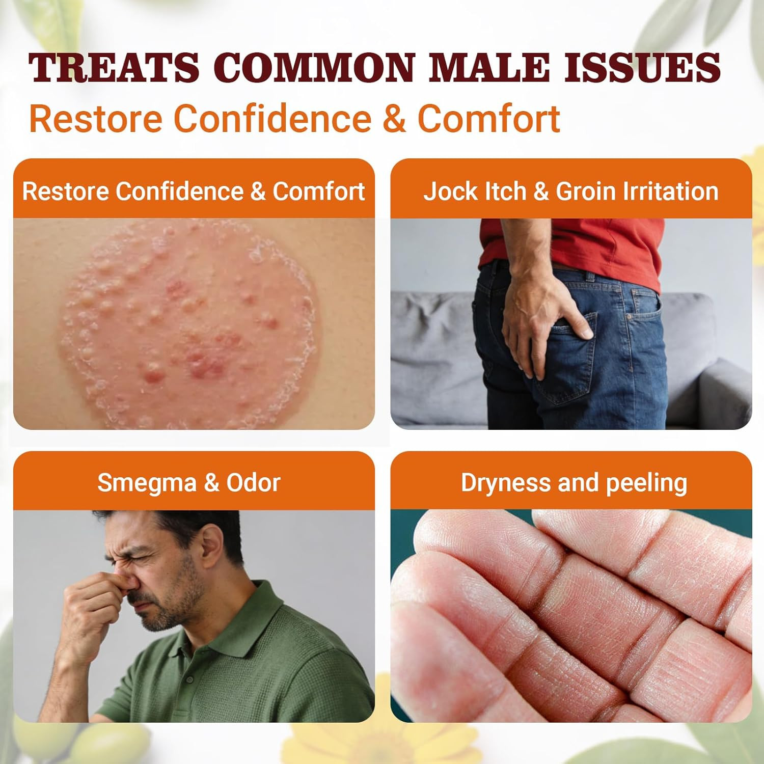 Balanitis Soap for Men – Relieves Jock Itch, Redness, Burning Odor – with Tea Tr