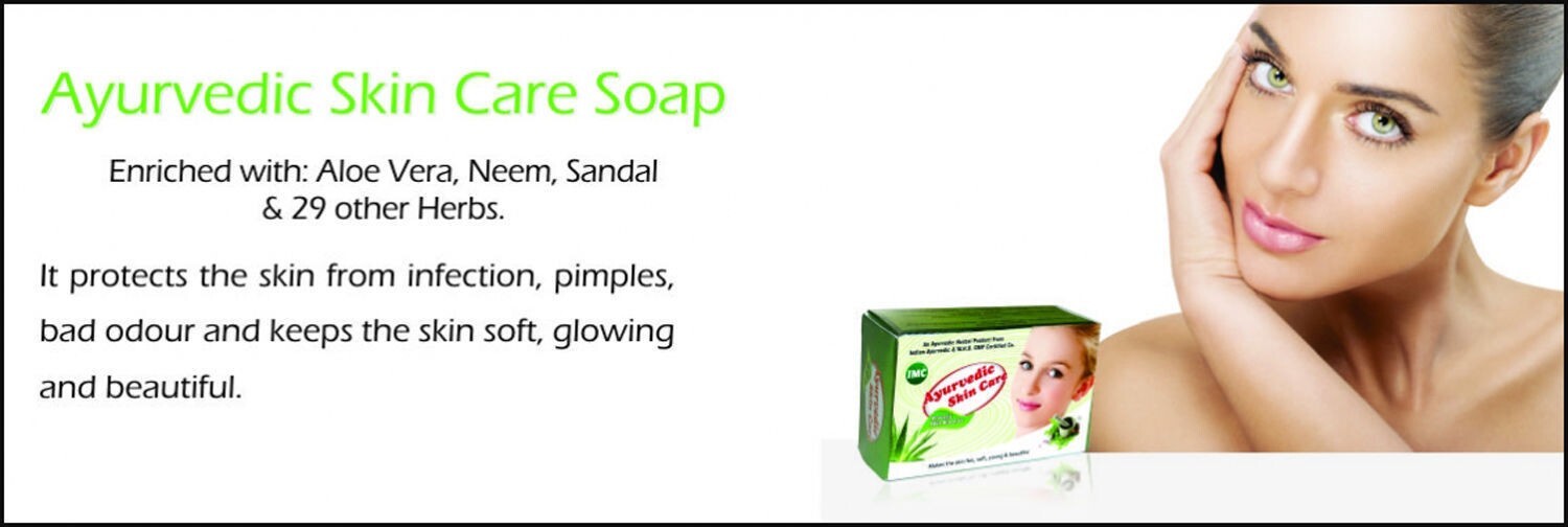 NEW HERBAL IMC AYURVEDIC SKIN CARE SOAP WITH ALOE VERA, NEEM AND 30 HERBS -100GM