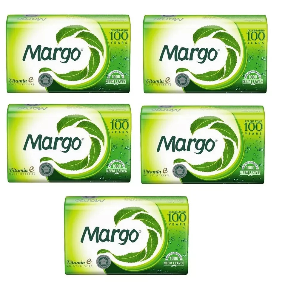 Margo Original Neem Soap With Goodness Of 1000 Neem Leaves, 100g x 5