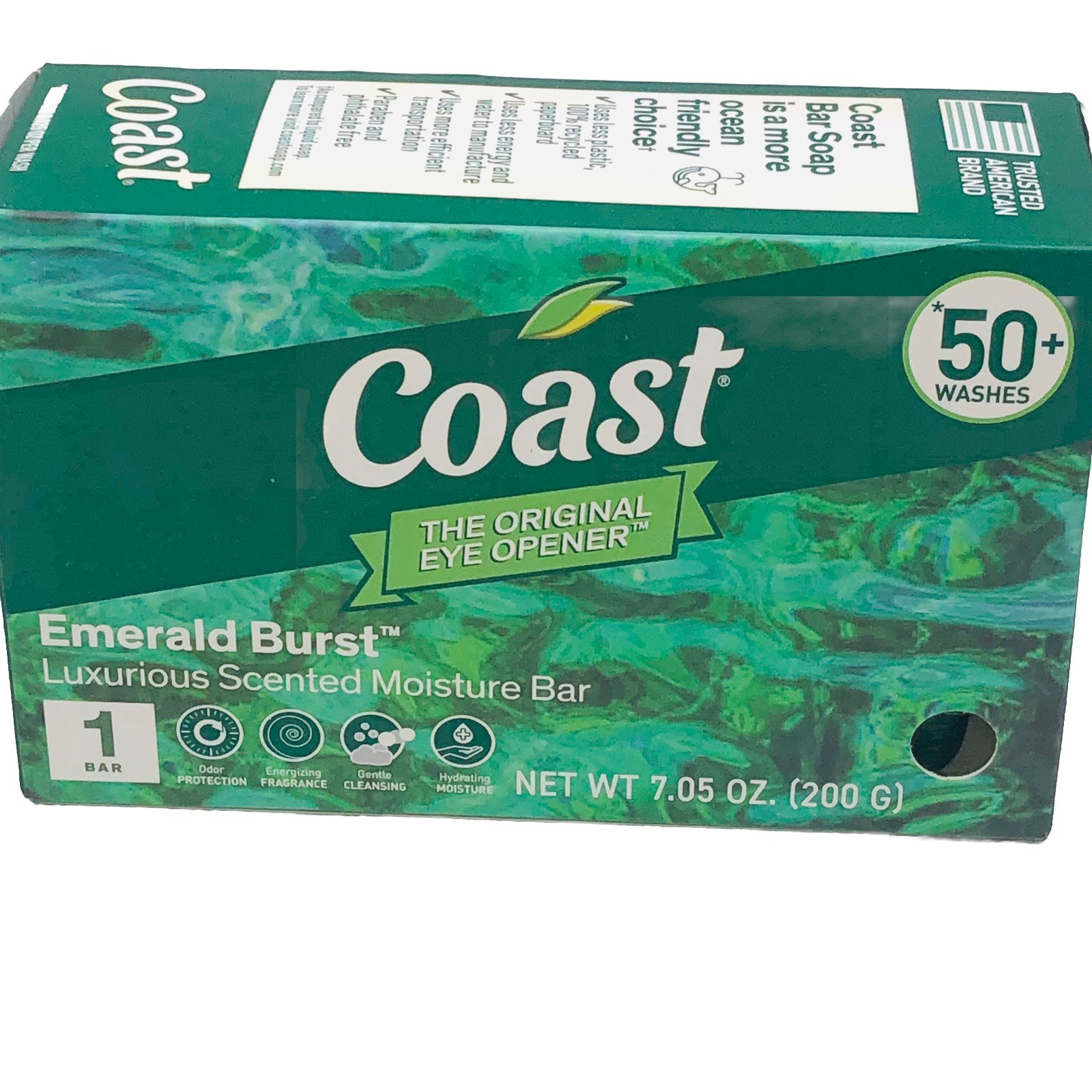 12XL Bars! Coast® Emerald Burst Moisturizing Soap 7.05 Oz ea. Like Irish Spring