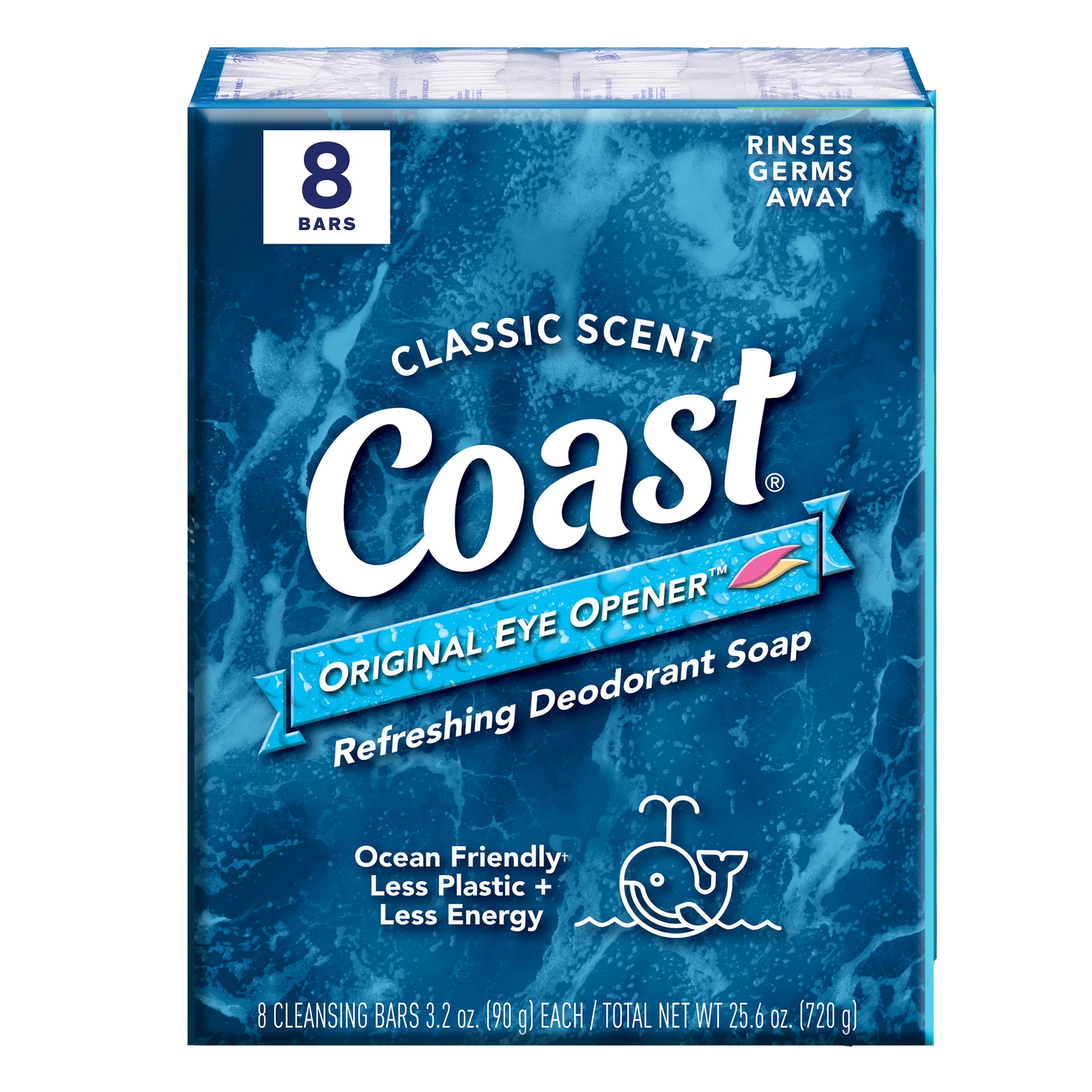 Refreshing Deodorant Bar Soap, for All Skin Types, Classic Scent, 3.2 Oz, 8 Bars
